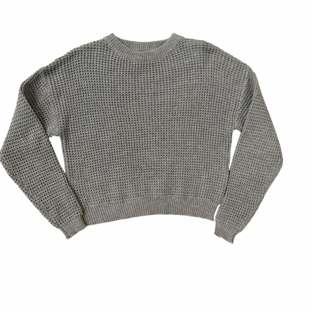 Missguided Gray waffle knit sweater